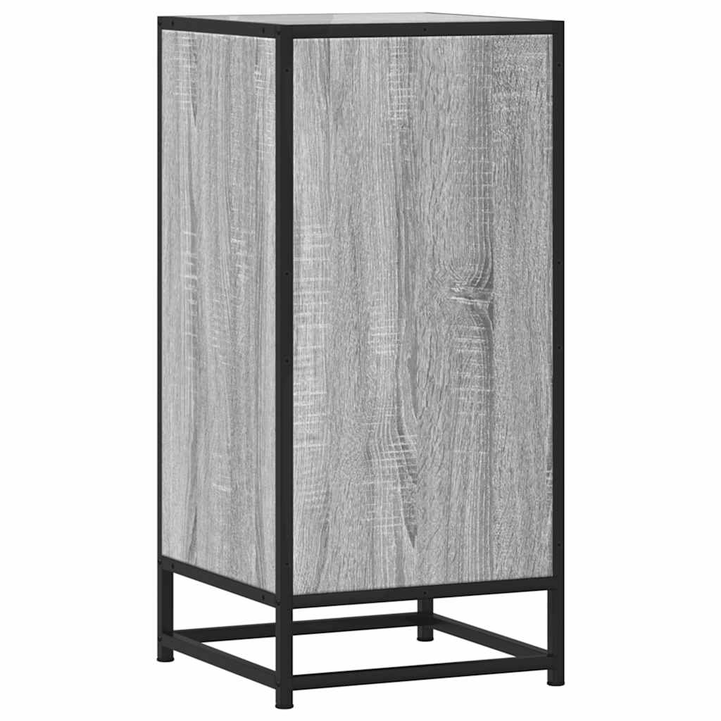 Skjenk grå sonoma 35,5x35x76 cm konstruert tre og metall