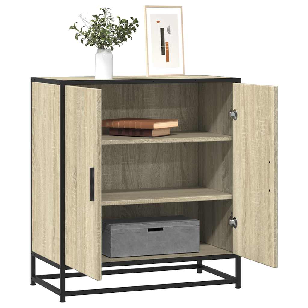 Skjenk sonoma eik 68x35x76 cm konstruert tre og metall