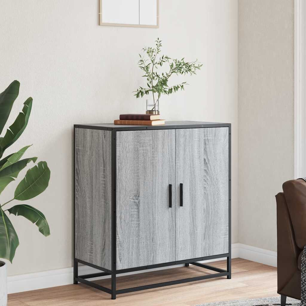 Skjenk grå sonoma 68x35x76 cm konstruert tre og metall