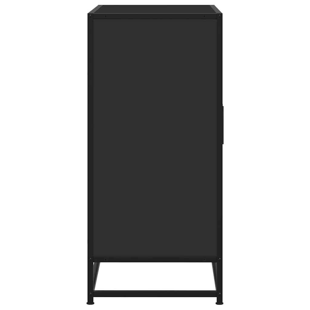 Skjenk svart 68x35x76 cm konstruert tre og metall