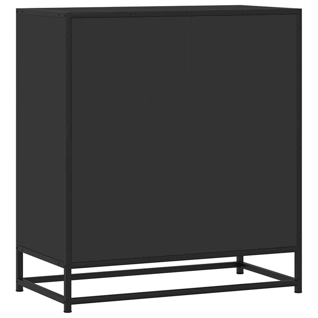 Skjenk svart 68x35x76 cm konstruert tre og metall