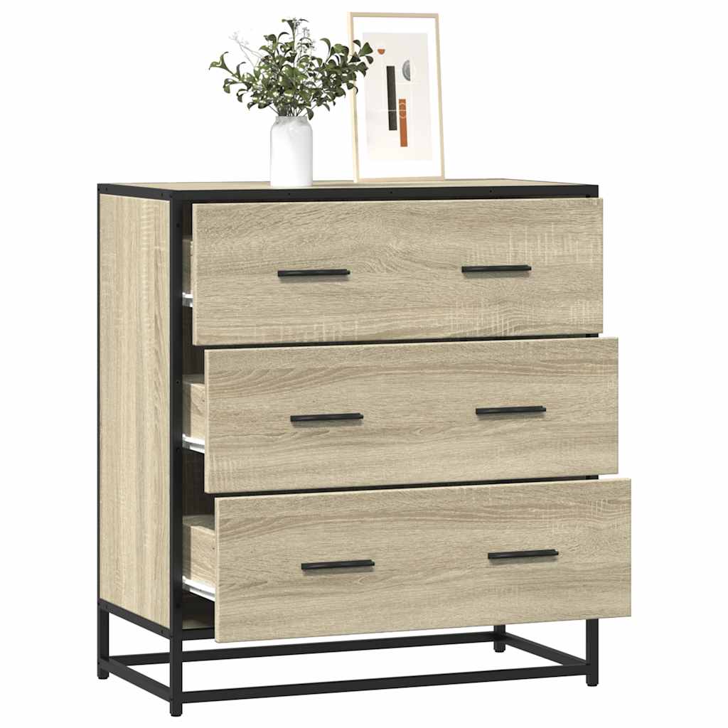 Skjenk sonoma eik 68x35x76 cm konstruert tre og metall