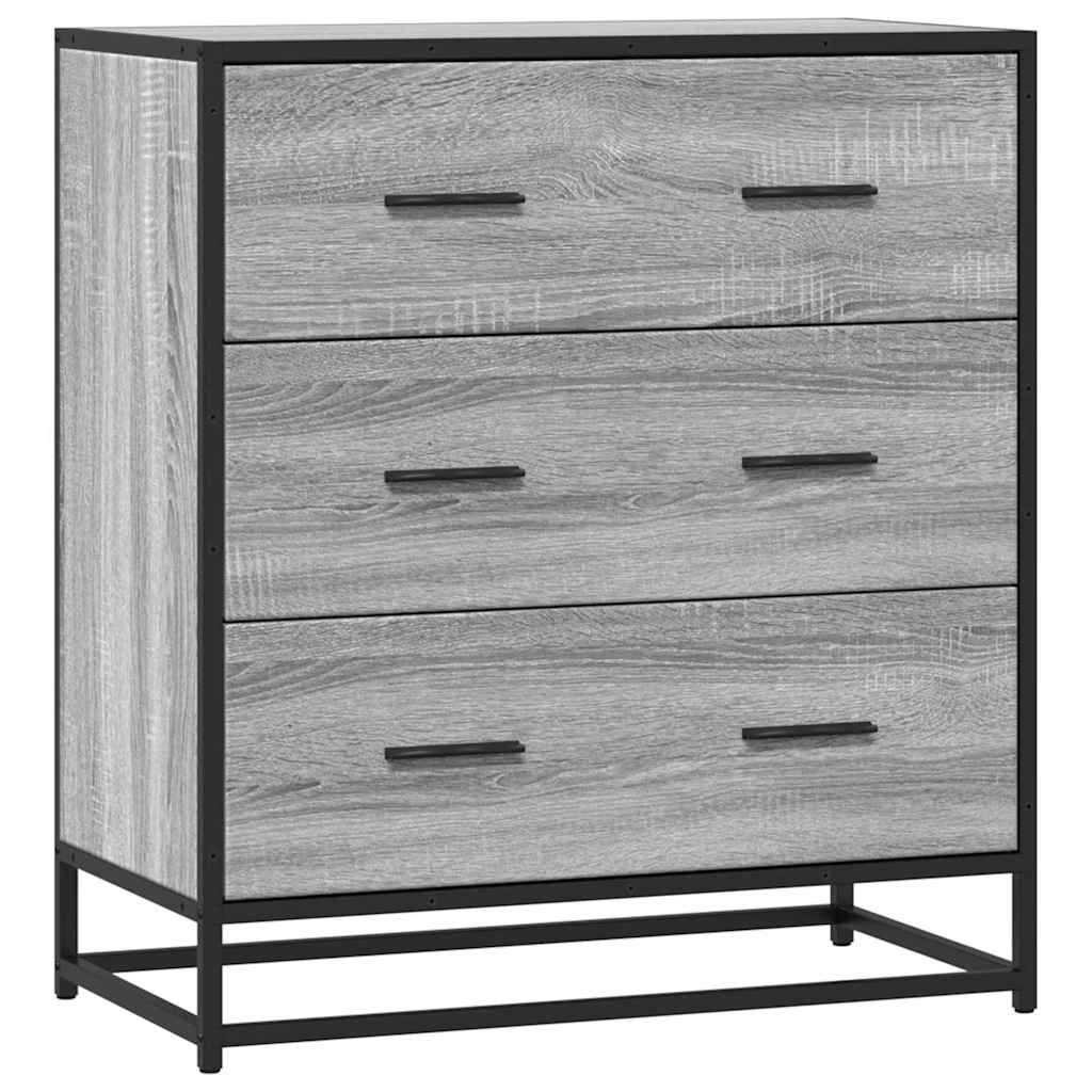 Skjenk grå sonoma 68x35x76 cm konstruert tre og metall