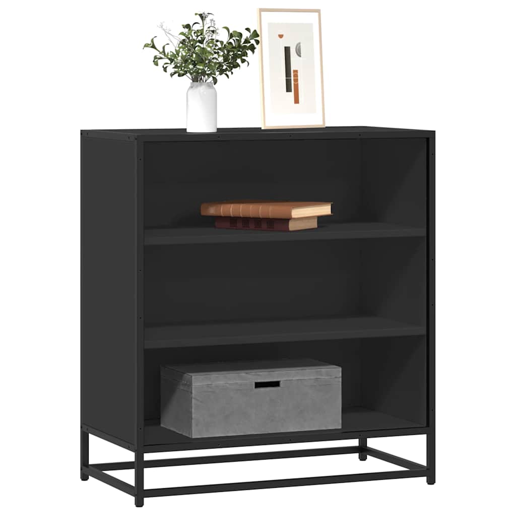 Skjenk svart 68x35x76 cm konstruert tre og metall