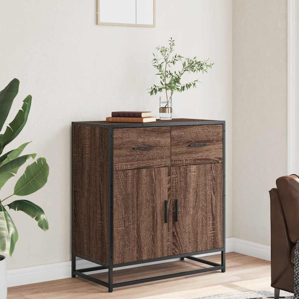 Skjenk brun eik 68x35x76 cm konstruert tre
