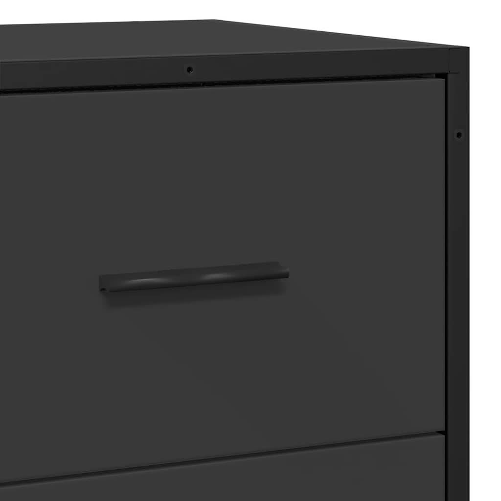 Skjenk svart 68x35x76 cm konstruert tre