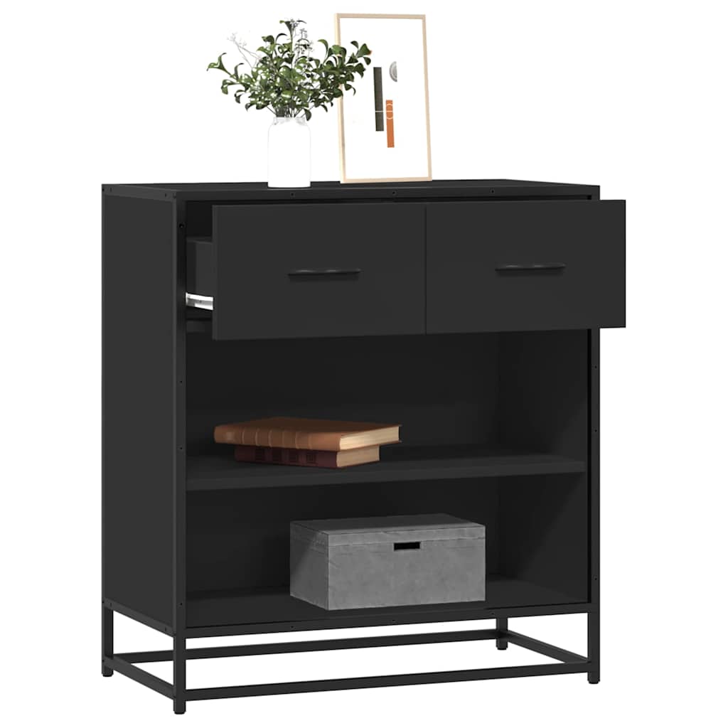 Skjenk svart 68x35x76 cm konstruert tre