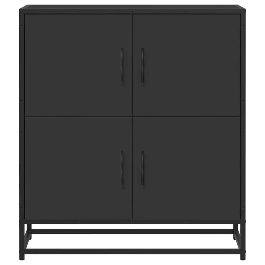 Skjenk svart 68x35x76 cm konstruert tre