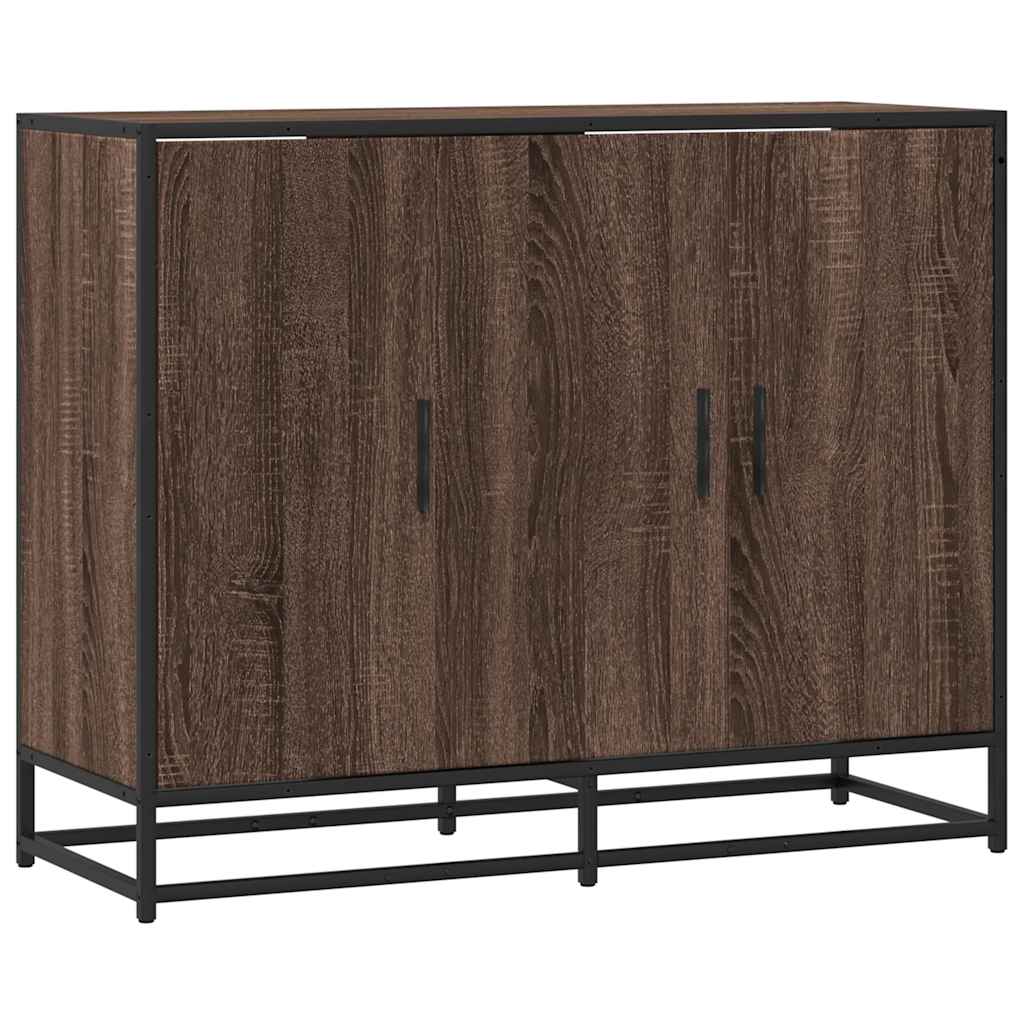 Skjenk brun eik 94x35x76 cm konstruert tre
