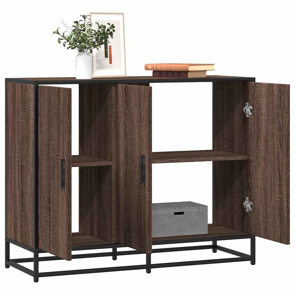Skjenk brun eik 94x35x76 cm konstruert tre