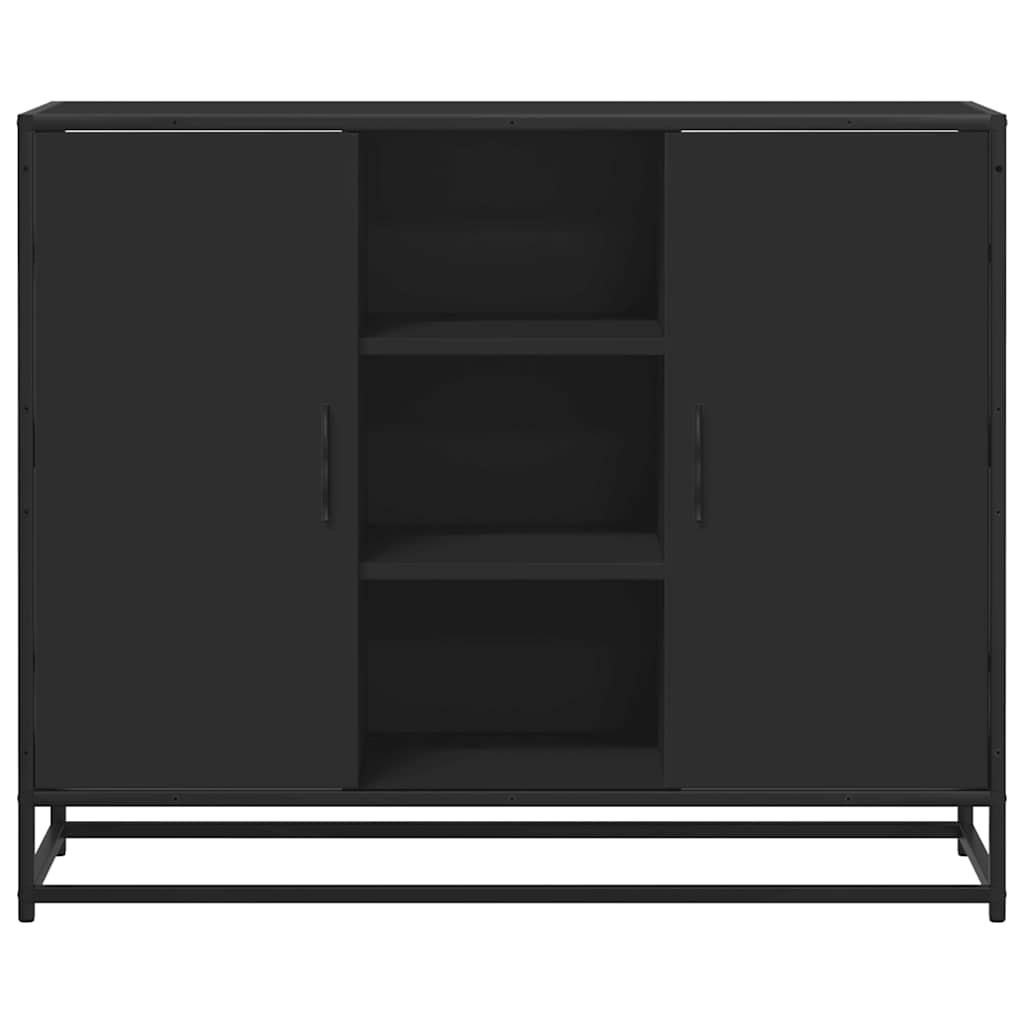 Skjenk svart 92x35x76 cm konstruert tre
