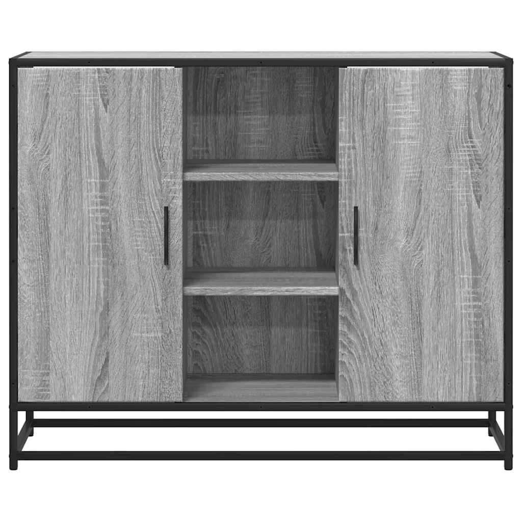Skjenk grå sonoma eik 92x35x76 cm konstruert tre
