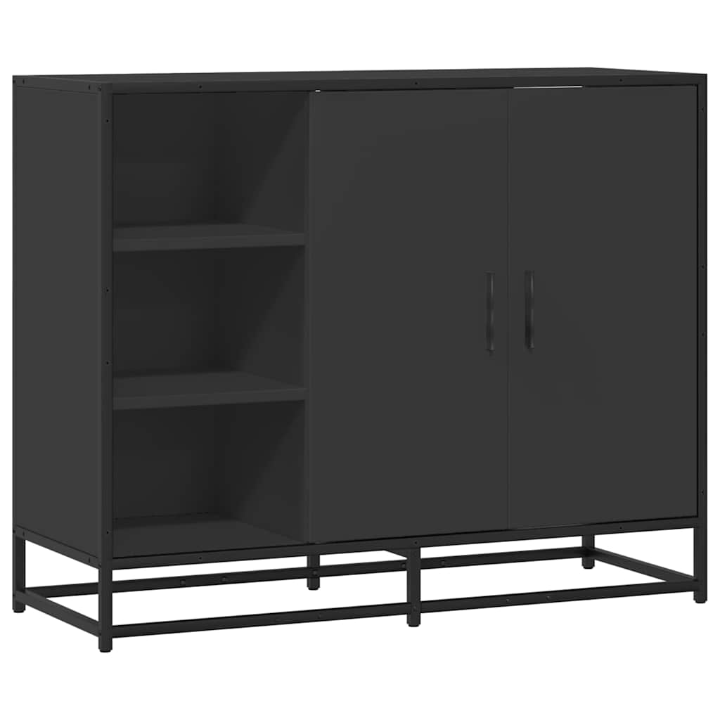 Skjenk svart 92x35x76 cm konstruert tre