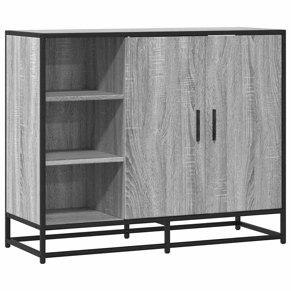 Skjenk grå sonoma eik 92x35x76 cm konstruert tre