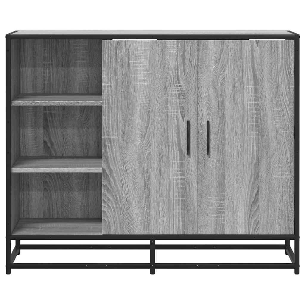 Skjenk grå sonoma eik 92x35x76 cm konstruert tre
