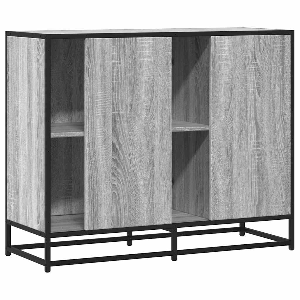 Skjenk grå sonoma eik 92x35x76 cm konstruert tre