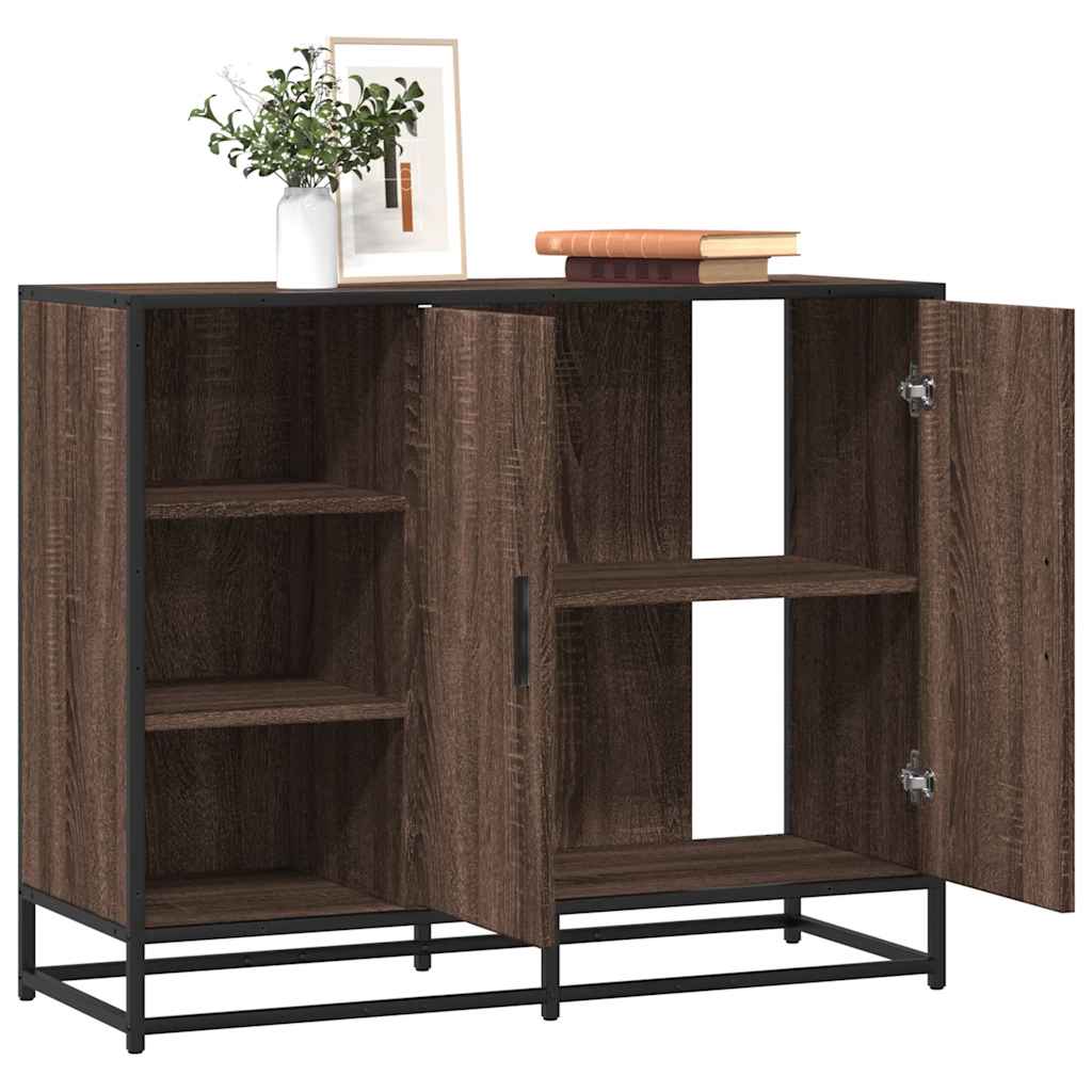 Skjenk brun eik 92x35x76 cm konstruert tre