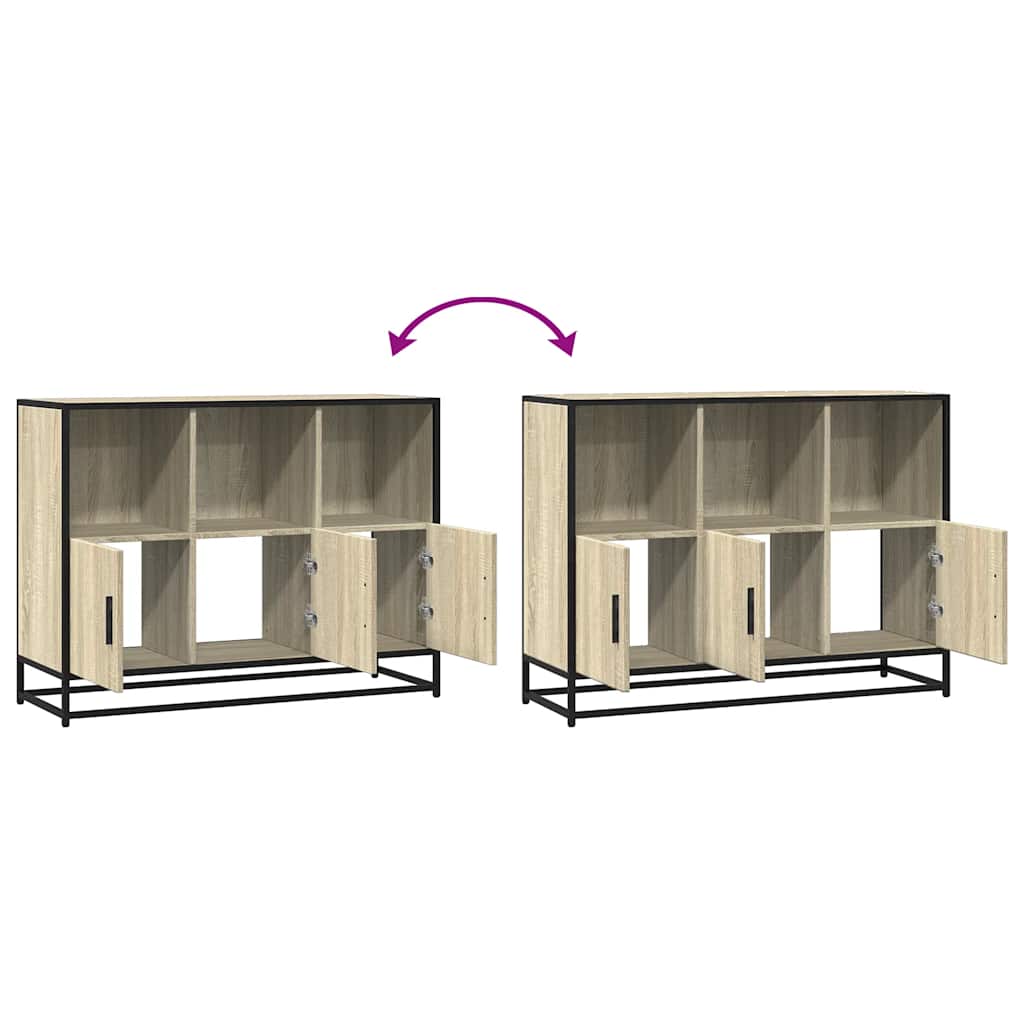 Skjenk sonoma eik 100x35x76 cm konstruert tre
