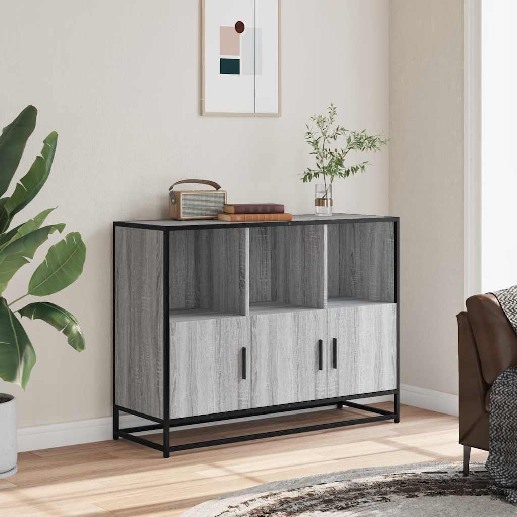Skjenk grå sonoma 100x35x76 cm konstruert tre