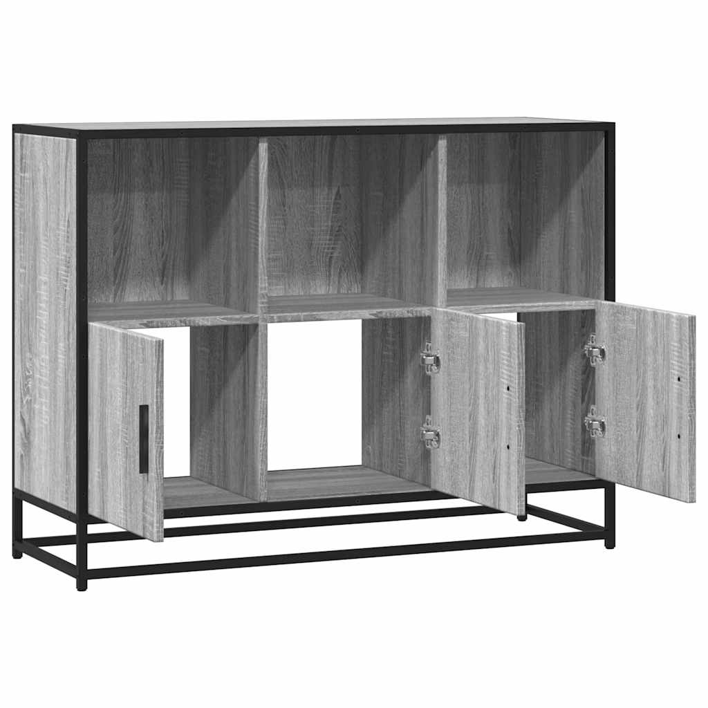 Skjenk grå sonoma 100x35x76 cm konstruert tre