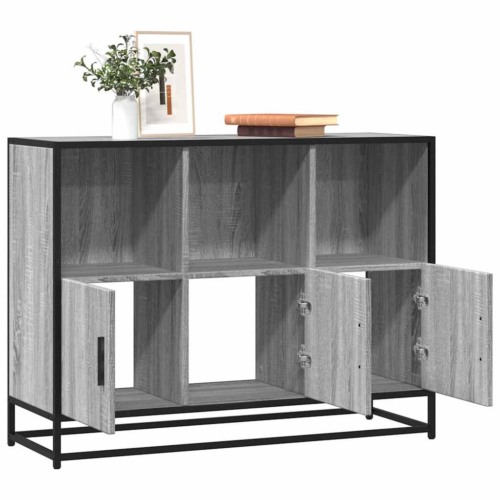 Skjenk grå sonoma 100x35x76 cm konstruert tre