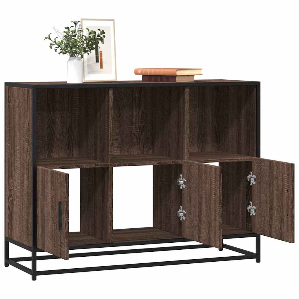 Skjenk brun eik 100x35x76 cm konstruert tre