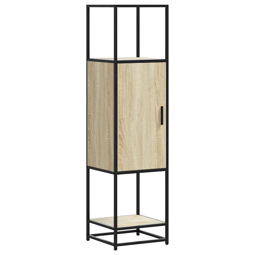 Highboard sonoma eik 35,5x35x139 cm konstruert tre og metall