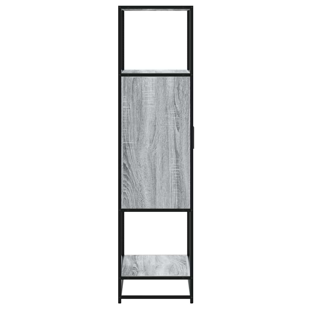 Highboard grå sonoma 68x35x139 cm konstruert tre og metall