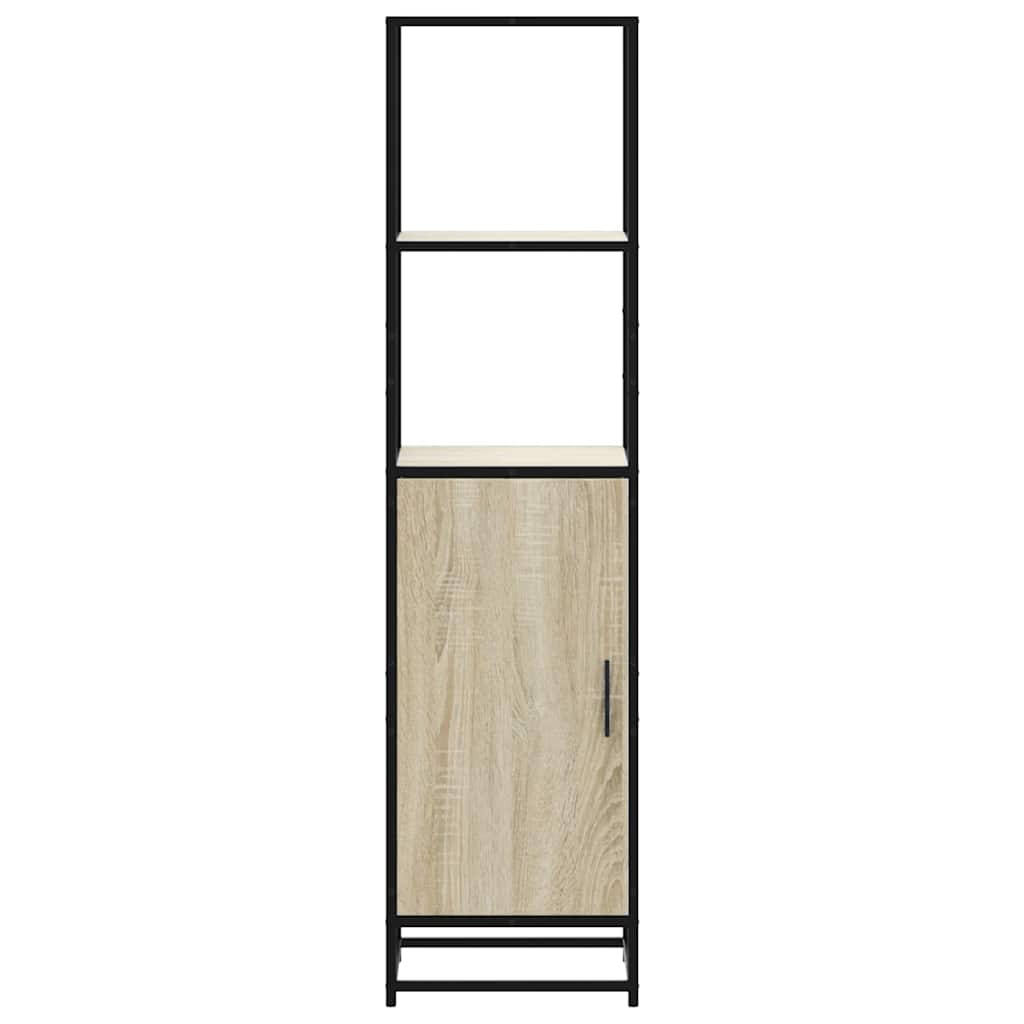 Highboard sonoma eik 35,5x35x139 cm konstruert tre og metall