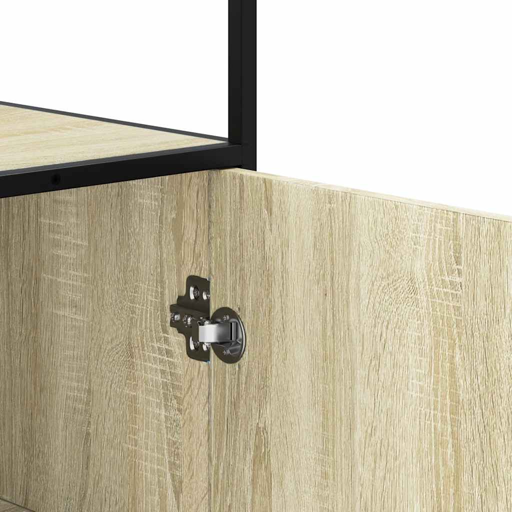 Highboard sonoma eik 35,5x35x139 cm konstruert tre og metall
