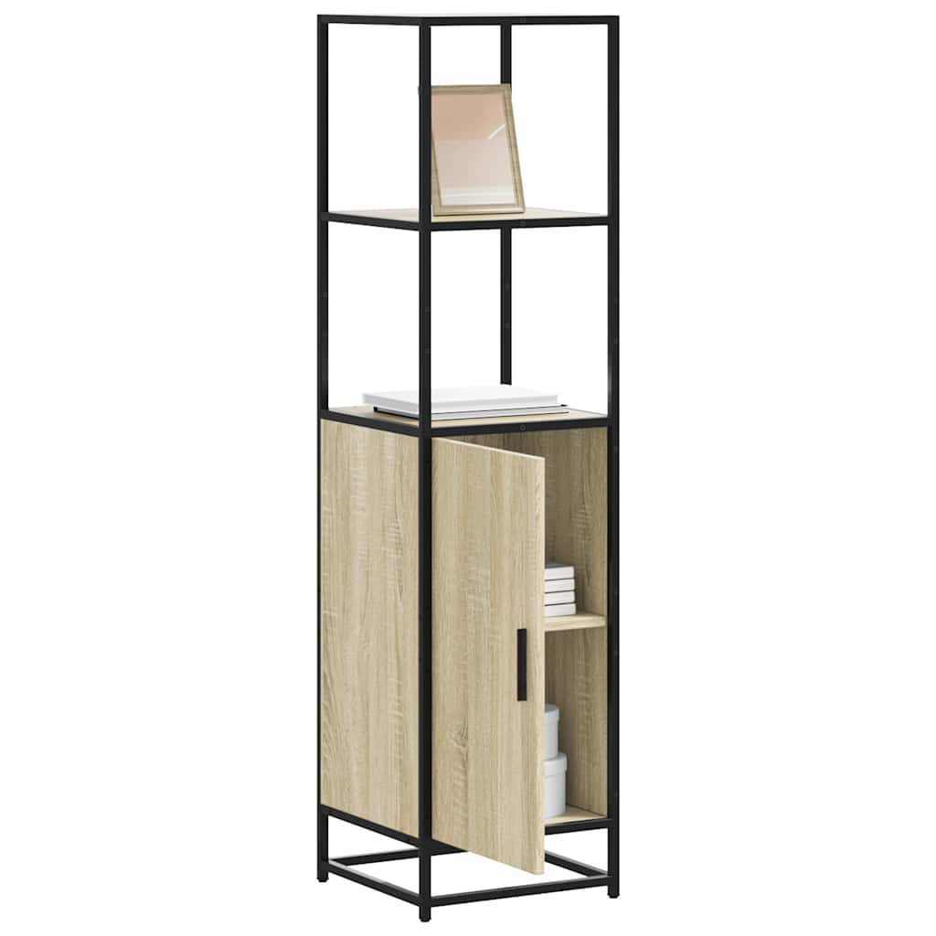 Highboard sonoma eik 35,5x35x139 cm konstruert tre og metall