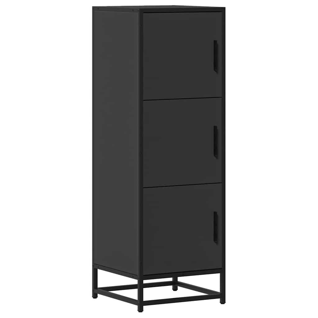 Highboard svart 35,5x35x106,5 cm konstruert tre og metall