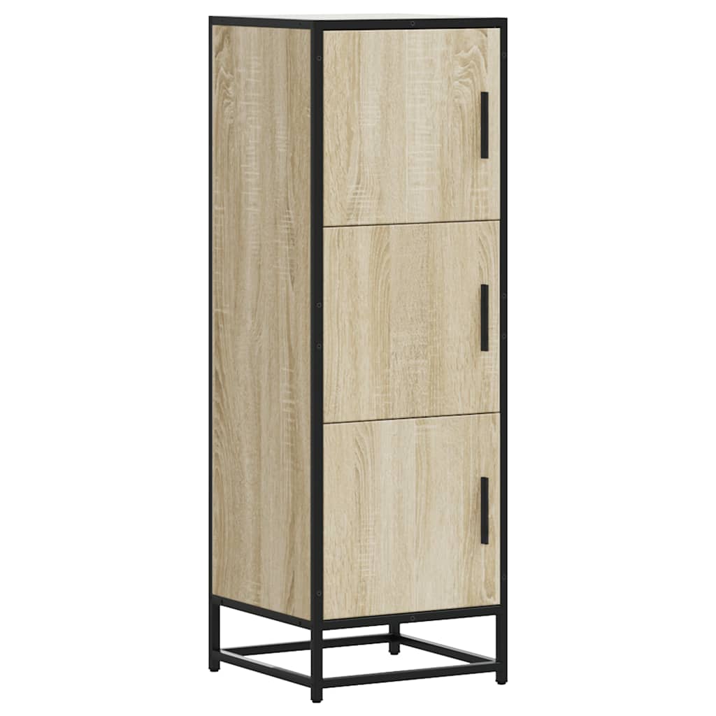 Highboard sonoma eik 35,5x35x106,5 cm konstruert tre og metall