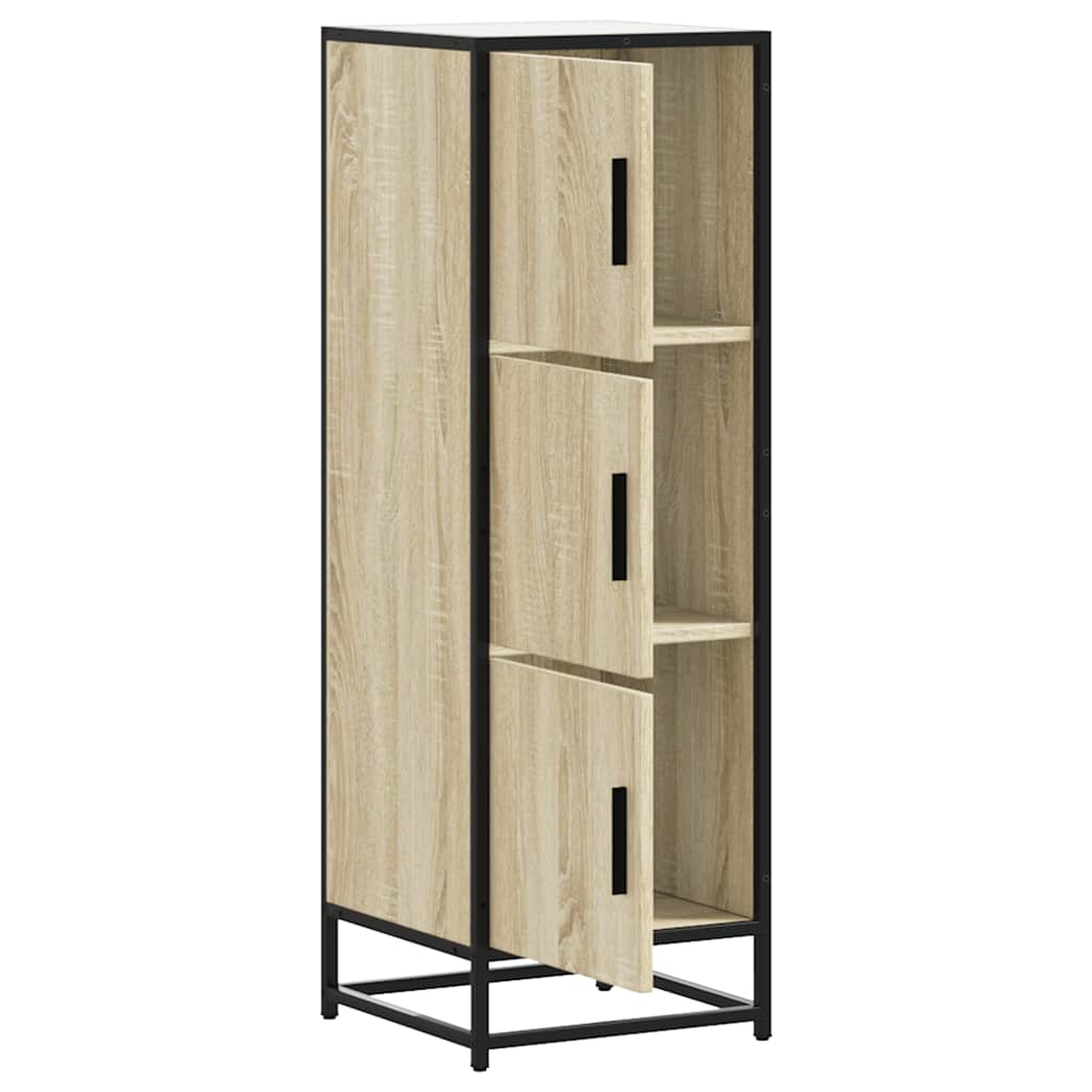 Highboard sonoma eik 35,5x35x106,5 cm konstruert tre og metall