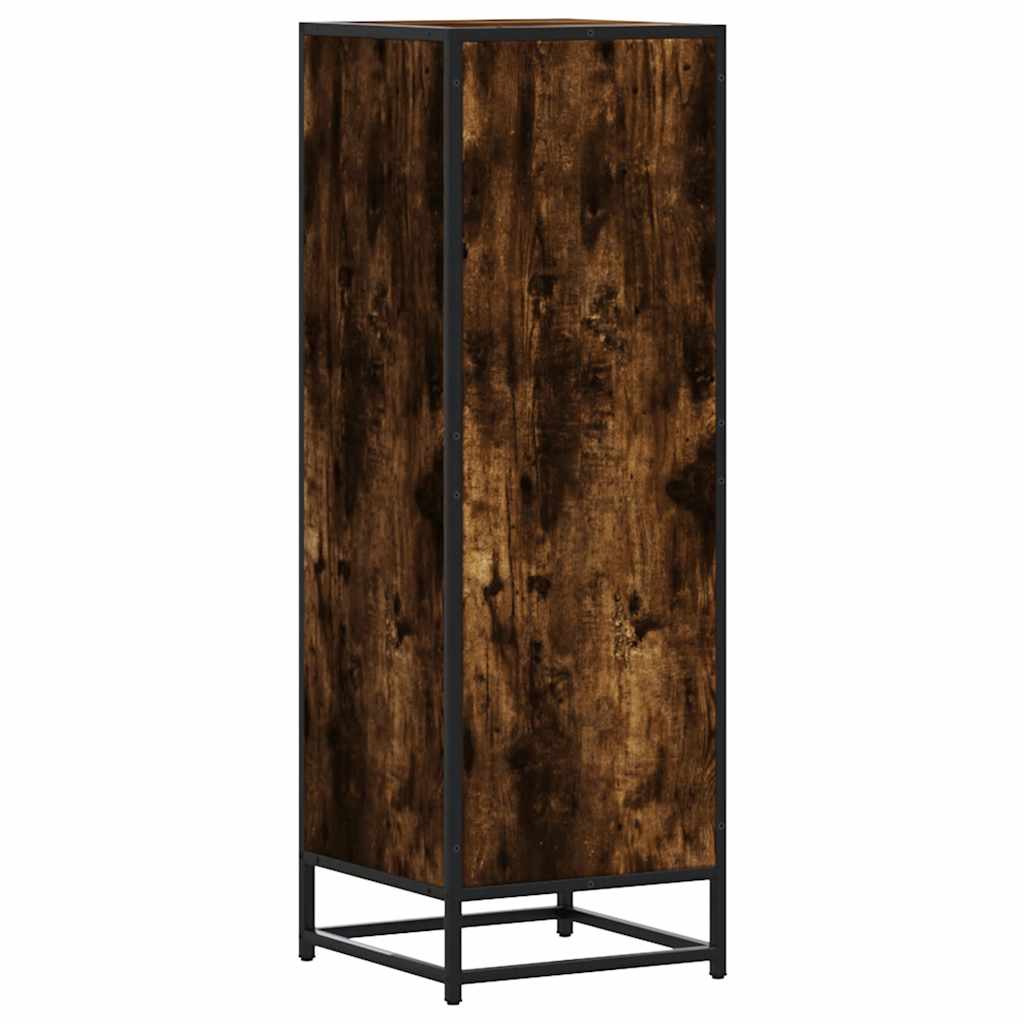 Highboard røkt eik 35,5x35x106,5 cm konstruert tre og metall