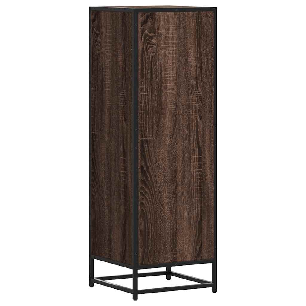 Highboard brun eik 35,5x35x106,5 cm konstruert tre og metall