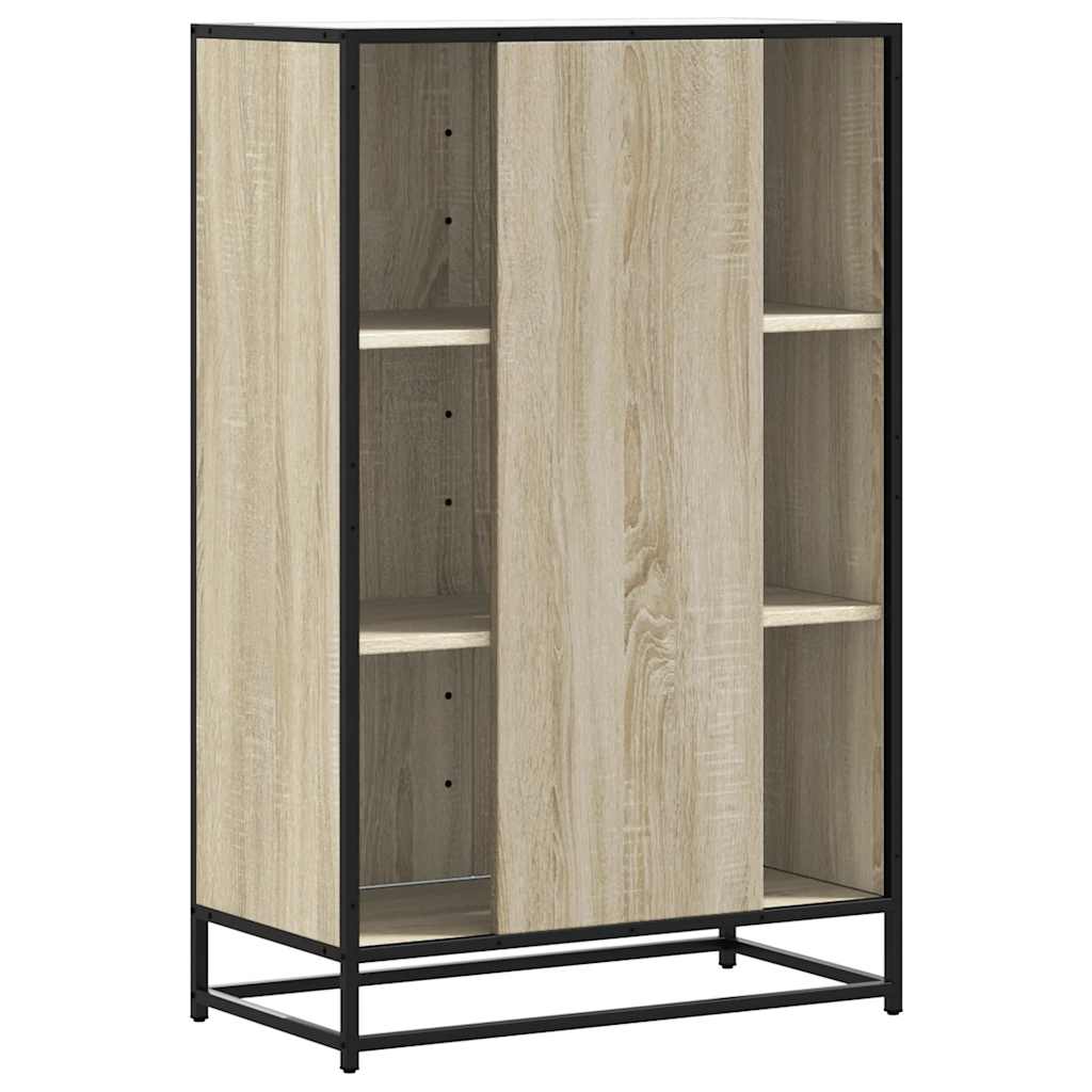 Highboard sonoma eik 68x35x106,5 cm konstruert tre og metall