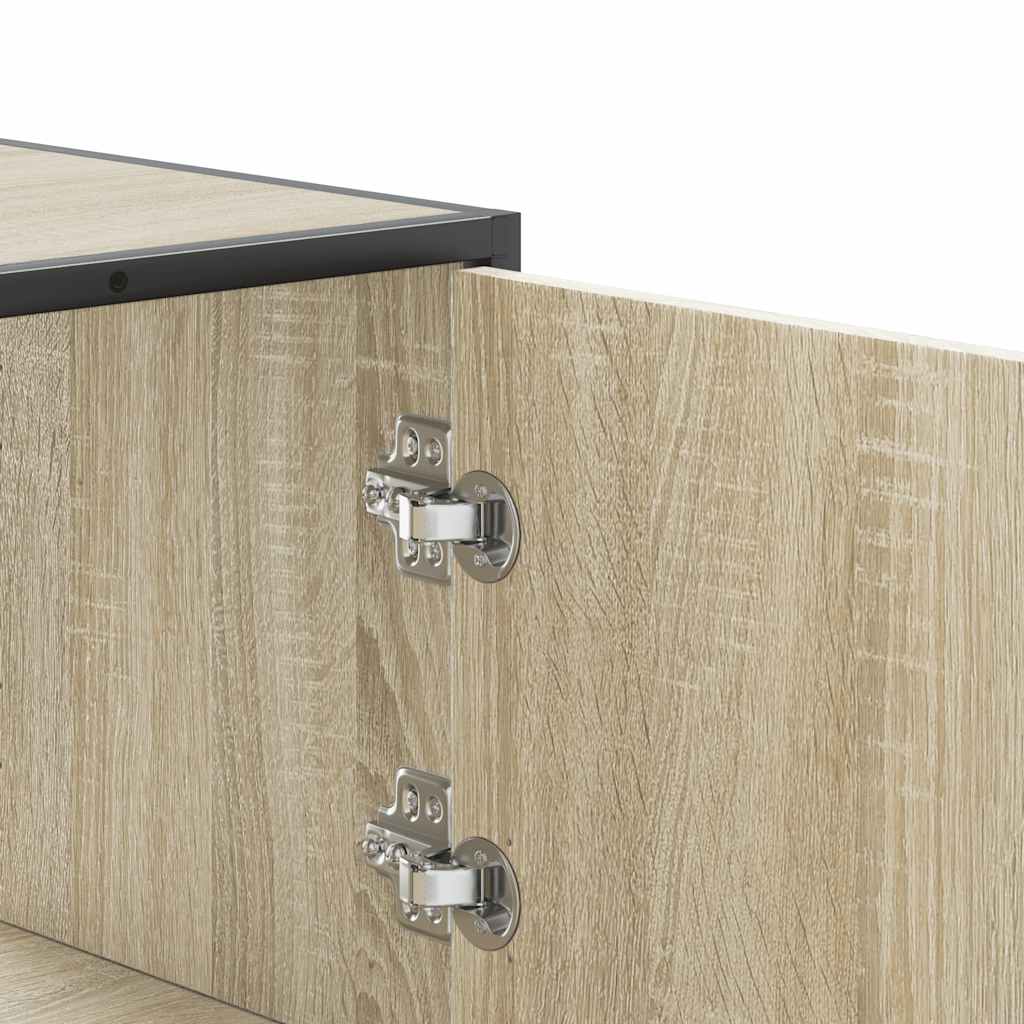 Highboard sonoma eik 68x35x106,5 cm konstruert tre og metall