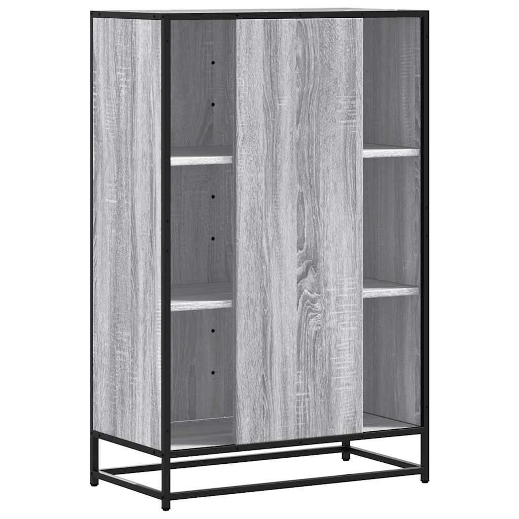 Highboard grå sonoma 68x35x106,5 cm konstruert tre og metall