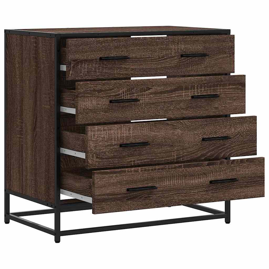 Kommode brun eik 70x41x70 cm konstruert tre
