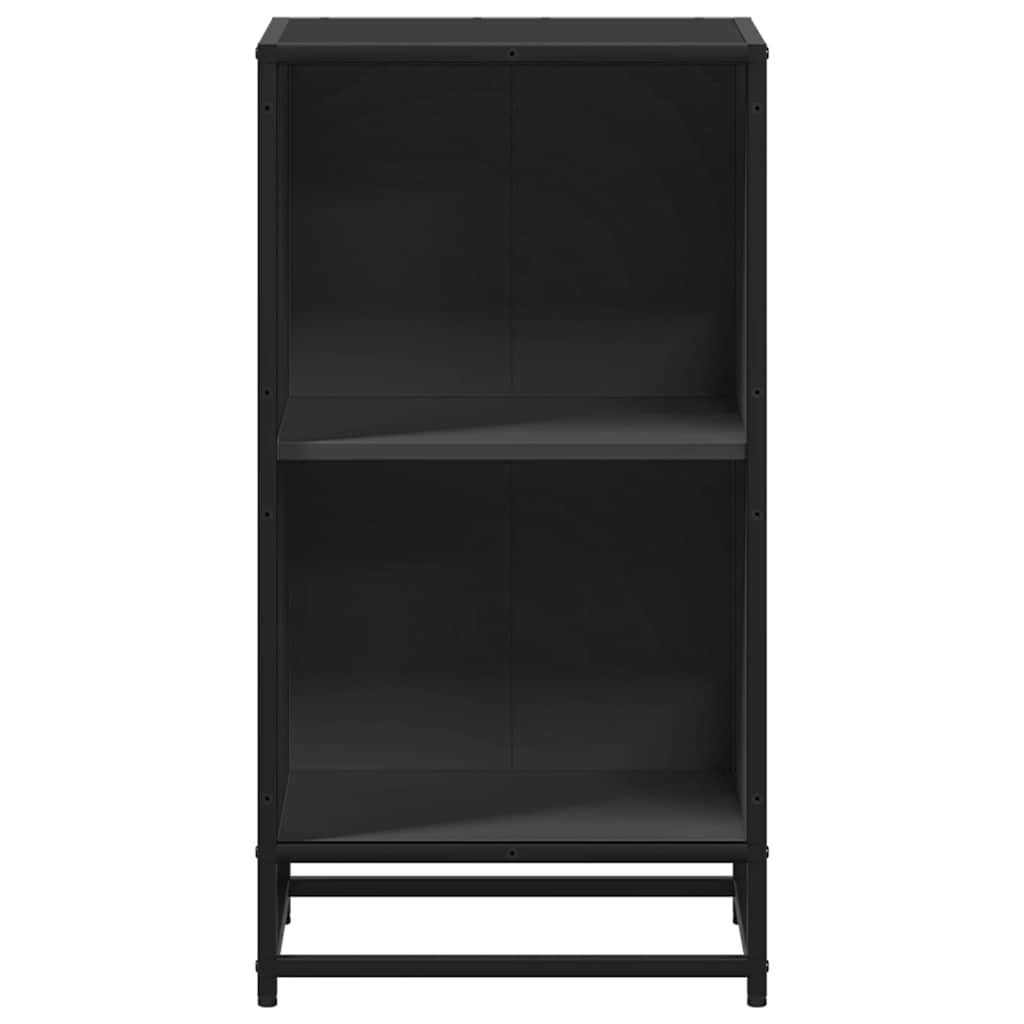 Bokhylle svart 40x35x76 cm konstruert tre