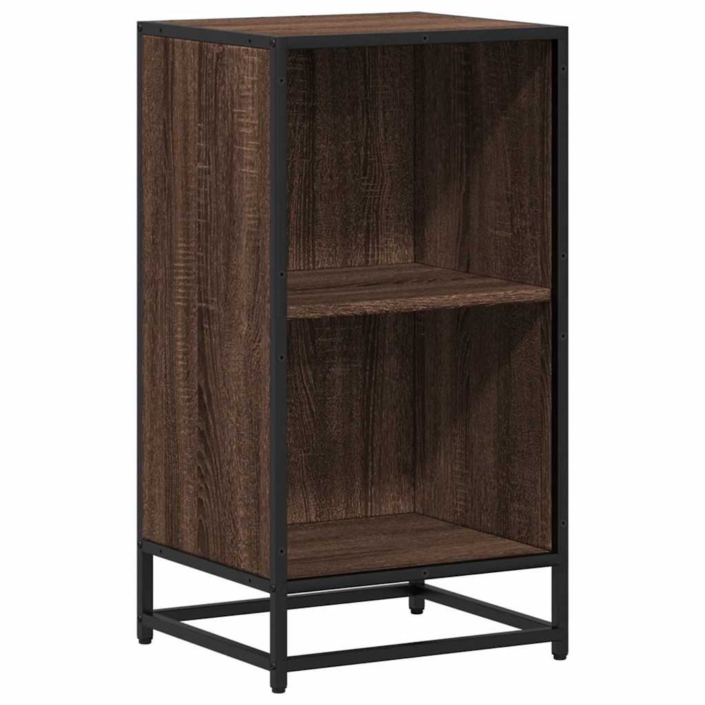 Bokhylle brun eik 40x35x76 cm konstruert tre