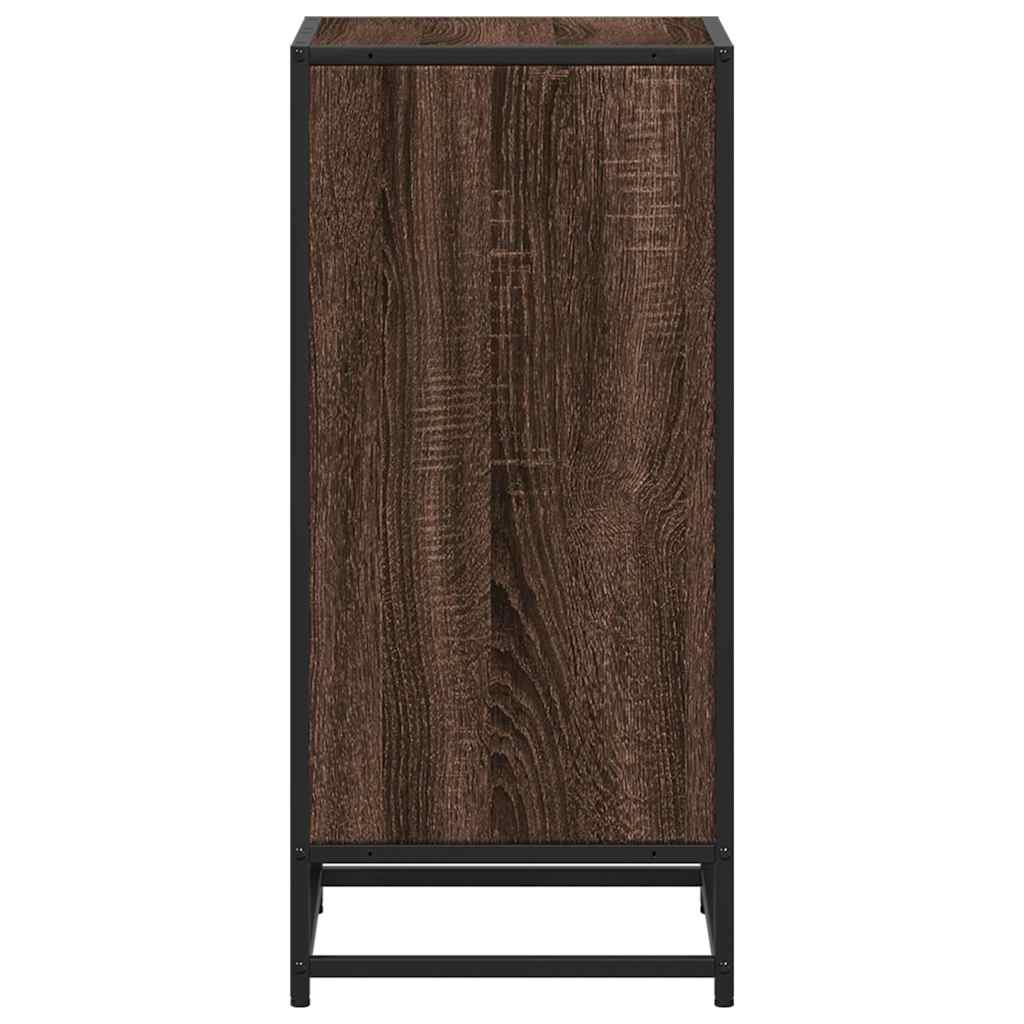 Bokhylle brun eik 40x35x76 cm konstruert tre
