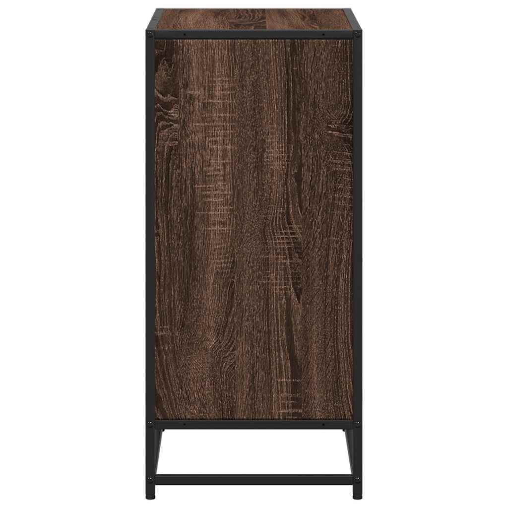 Bokhylle brun eik 60x35x76 cm konstruert tre
