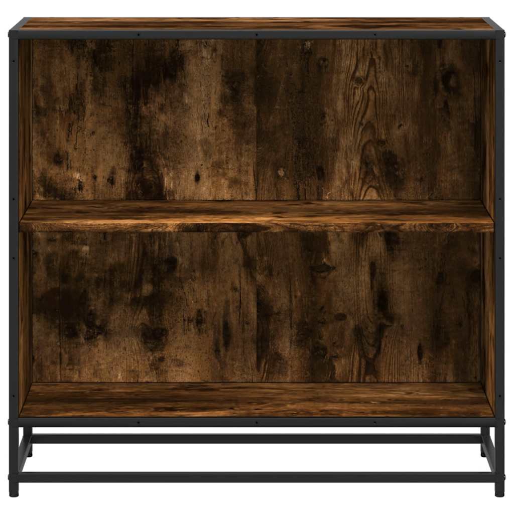 Bokhylle røkt eik 80,5x35x76 cm konstruert tre