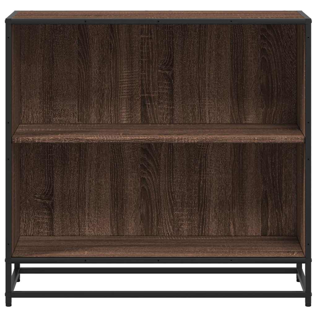 Bokhylle brun eik 80,5x35x76 cm konstruert tre