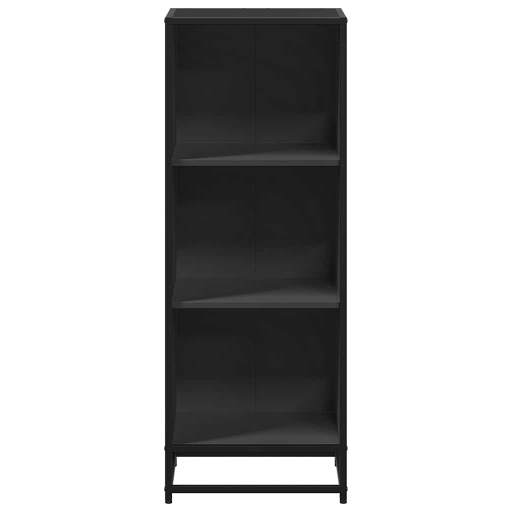Bokhylle svart 40x35x107,5 cm konstruert tre