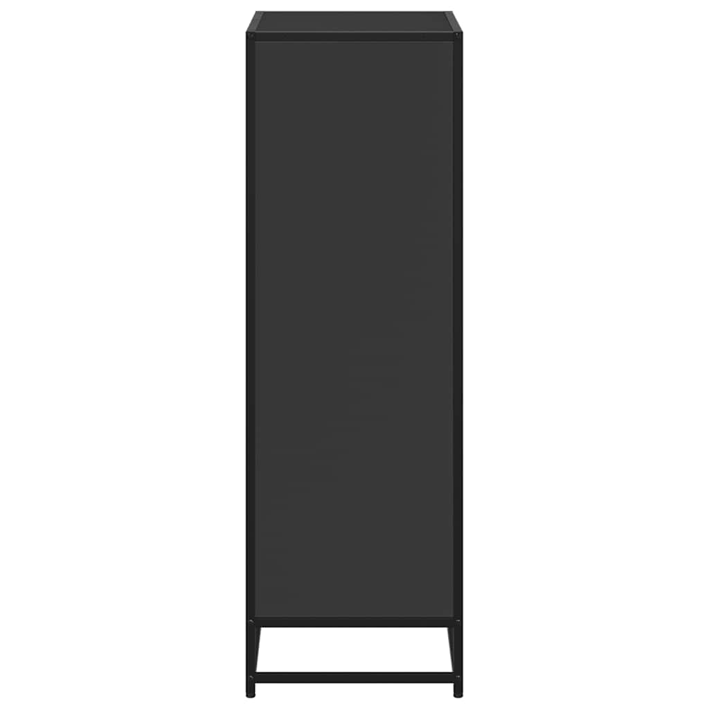 Bokhylle svart 60x35x107,5 cm konstruert tre