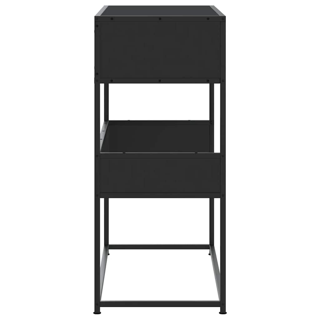 Konsollbord svart 90x35x80 cm konstruert tre