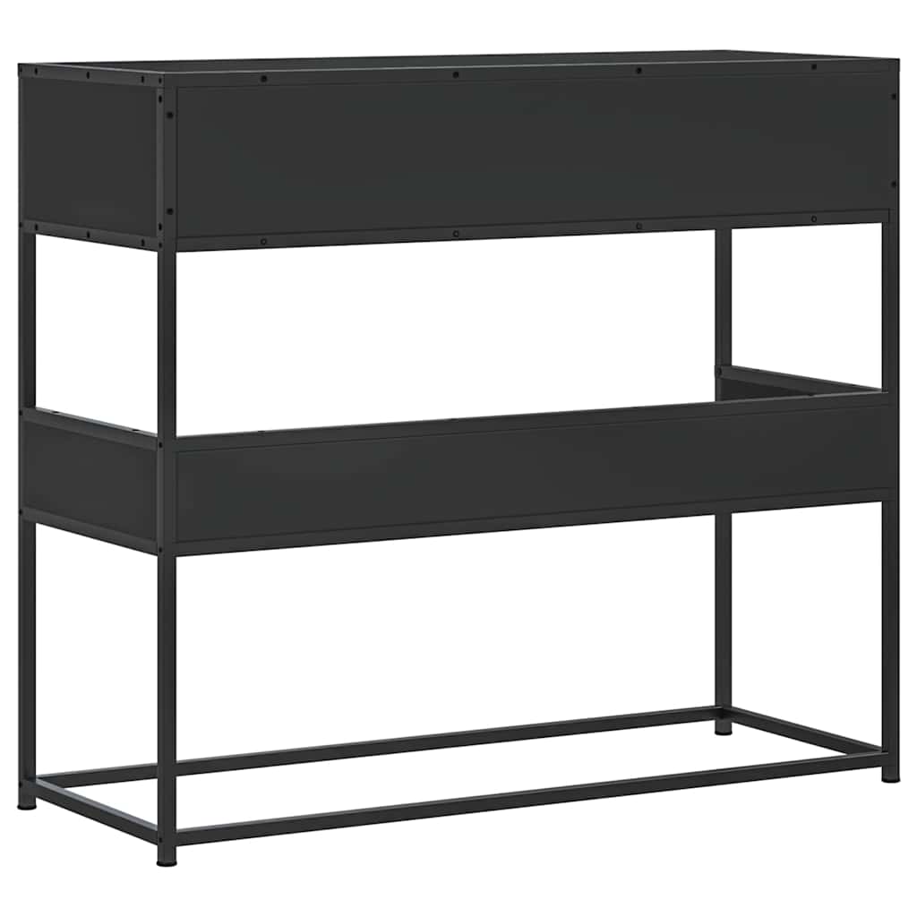 Konsollbord svart 90x35x80 cm konstruert tre